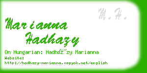 marianna hadhazy business card